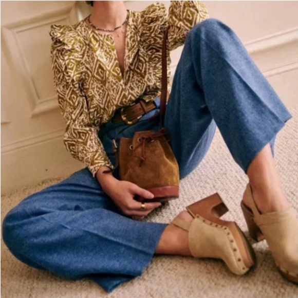 Sezane Theophile Trousers in Blue 8 (FR 40) - Picture 2 of 10